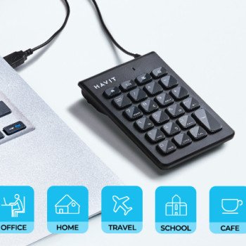 6293 HAVIT KB223 WIRED NUMBERS KEYYBOARD