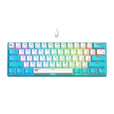 Havit KB903L Gaming keyboard 61 key Transparent white Havit KB903L Gaming keyboard 61 key Transparent white