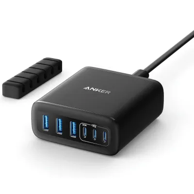 ANKER CHARGER 112 W 6-PORTS 3A3C GAN UK BLACK