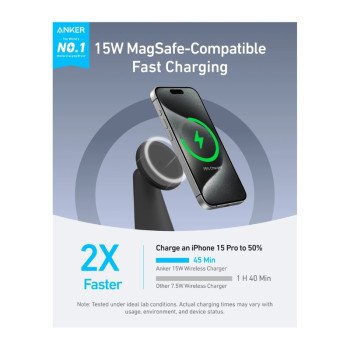 Anker MAGgo Wireless charger 2-in-1 dock stand black Anker MAGgo Wireless charger 2-in-1 dock stand black