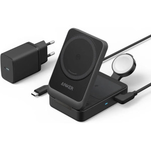 Anker MagGO 15W 3-IN-1 CHarging station Qi2 black