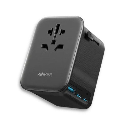 Anker Nano Seyahat Adaptörü 4'ü 1 Arada 65W Gan Siyah