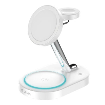 DEVIA 3 IN 1 WIRELESS CHARGER  WHITE