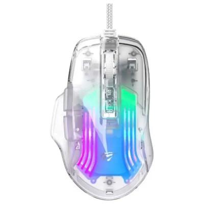 HAVIT MS101SE GAMING MOUSE TRANSPARENT WHITE