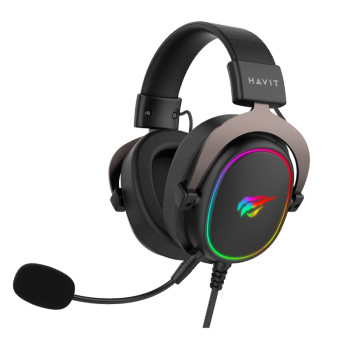 Havit H2002R Wired Gaming headphone black+ochre
