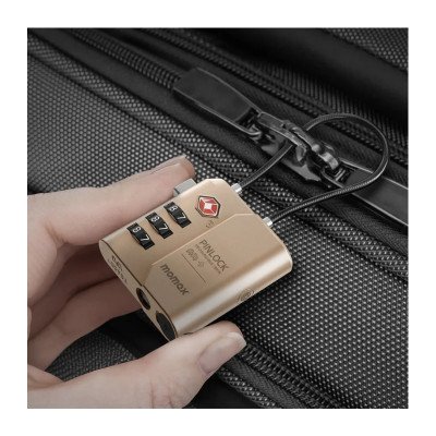 Momax PinLock TSA Padlock Find my locator (Desert Titanium)