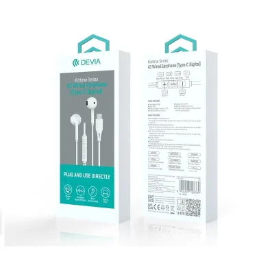 Devia Kintone series A3 Wired Earphone Type-C Digital Devia Kintone series A3 Wired Earphone Type-C Digital