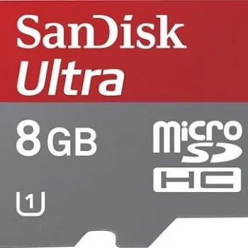SanDisk ultra microSDXC UHS-1 card with adapter 8gb