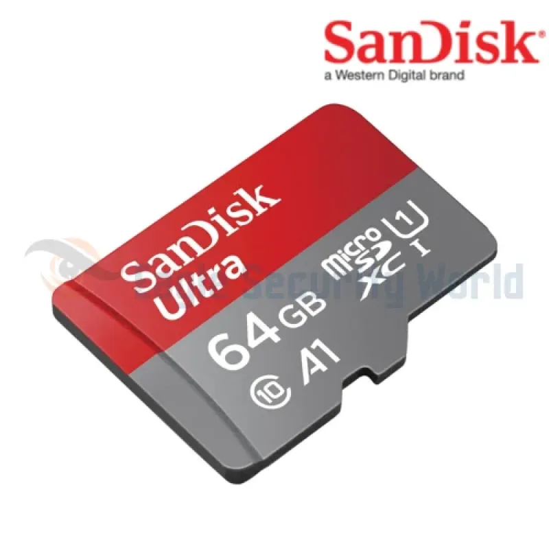 بطاقة SanDisk Ultra microSDXC UHS-1 مع محول سعة 64 جيجابايت