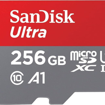 بطاقة SanDisk Ultra microSDXC UHS-1 مع محول سعة 256 جيجابايت بطاقة SanDisk Ultra microSDXC UHS-1 مع محول سعة 256 جيجابايت