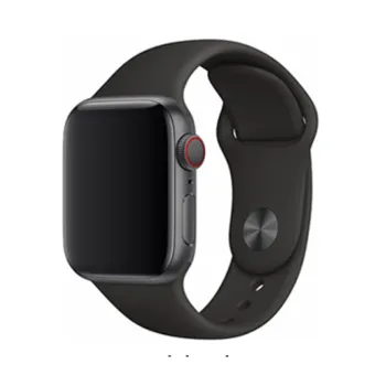 DEVIA Deluxe Series Sport Watch Band for Apple Watch – Black, Silicone, Comfortable Fit