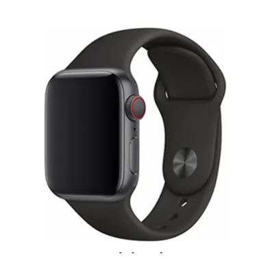 DEVIA Deluxe Series Sport Watch Band for Apple Watch – Black, Silicone, Comfortable Fit