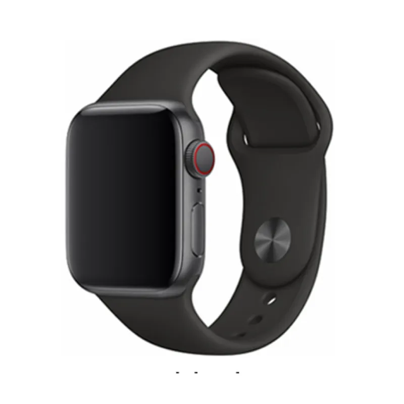 Apple Watch için DEVIA Deluxe Serisi Spor Saat Kayışı – Siyah, Silikon, Rahat Uyum