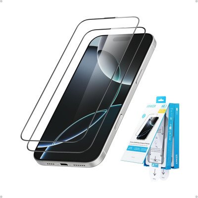 Anker iPhone 16 Pro Max Easy Fit Screen Protector Kit 2-Pack