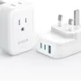 Anker Travel Adapter 5-in-1 2AC2C1A Ports 15W UK White - شاحن عالمي لل – Point بوينت