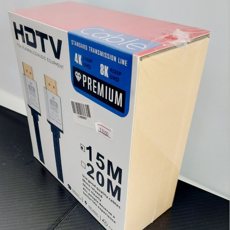 کێبڵی HDMI بە خێرایی بەرز کە پشتگیری لە ڕوونی 4K UHD و 8K UHD دەکات [5، 12].