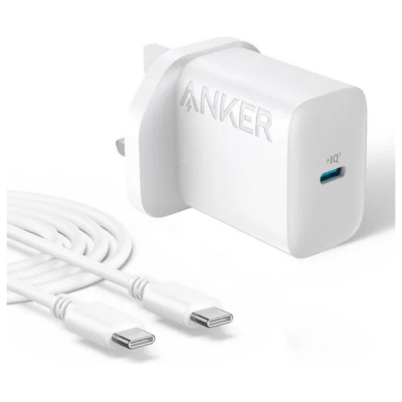 Anker 20W USB-C Yüksek Hızlı Şarj Cihazı USB-C Kablolu