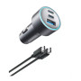 Anker 335 Car Charger 67W with 3ft C-to-C Cable Black1