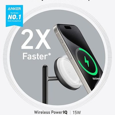 Anker MagGo Wireless Charging Station 3-in-1 Qi2 15W Black
