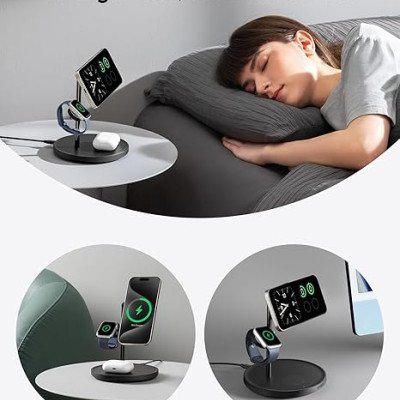 Anker MagGo Wireless Charging Station 3-in-1 Qi2 15W Black