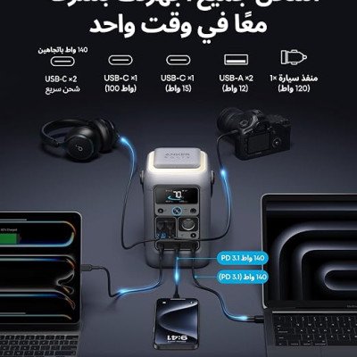 Anker SOLIX C300 DC Portable Power Station 300W|288Wh 7- Anker SOLIX C300 DC Portable Power Station 300W|288Wh 7-