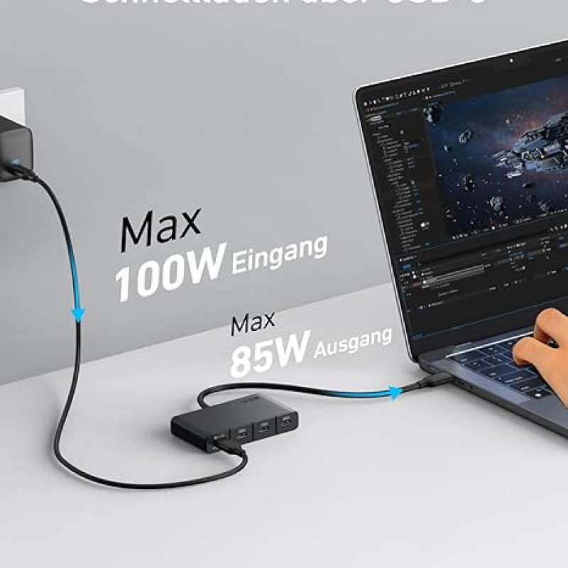 Anker USB-C Display Hub 4-in-1 4K Display, 10Gbps, 100W PD-IN Anker USB-C Display Hub 4-in-1 4K Display, 10Gbps, 100W PD-IN