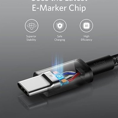 Anker USB-C to USB-C Cable 60W Braided 6ft Anker USB-C to USB-C Cable 60W Braided 6ft