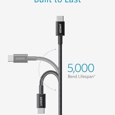 Anker USB-C to USB-C Cable 60W Braided 6ft Anker USB-C to USB-C Cable 60W Braided 6ft