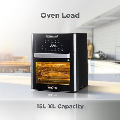 Black+Decker 15L Digital Air Fryer Oven AOF150-B5 Black