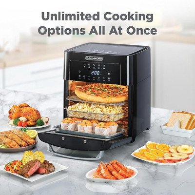 Black+Decker 15L Digital Air Fryer Oven AOF150-B5 Black