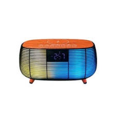 Clock Display Loud Sound RGB Lighting BT AUX DC Speakers