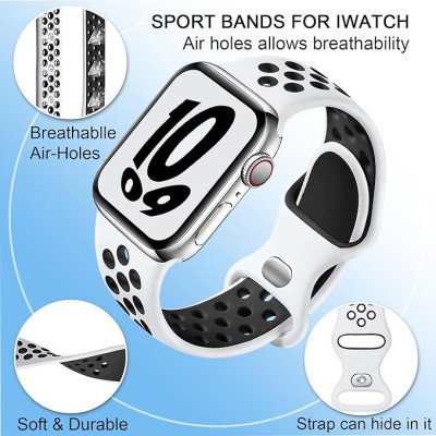 Devia Deluxe  Band for Apple Watch / /44/45/46/49mm / White-Black