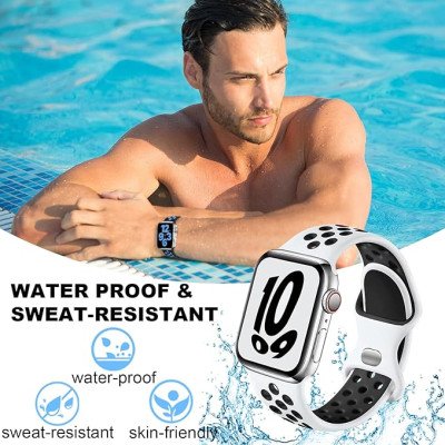 Devia Deluxe  Band for Apple Watch / /44/45/46/49mm / White-Black