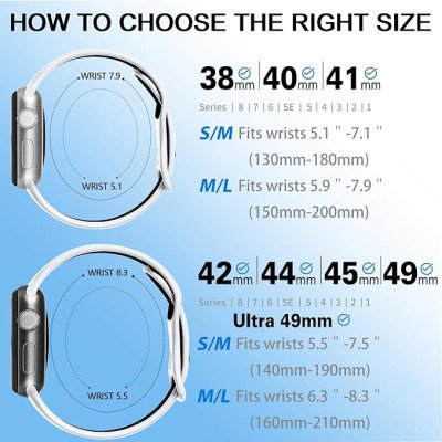 Devia Deluxe  Band for Apple Watch / /44/45/46/49mm / White-Black