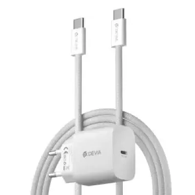 DEVIA Smart Series PD 30W GaN Charger Set With USB-C Cable(EU) DEVIA Smart Series PD 30W GaN Charger Set With USB-C Cable(EU)