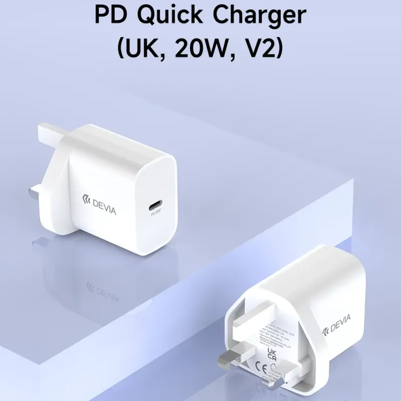Devia Smart Series PD Quick Charger Suit(UK ,20W,V2)