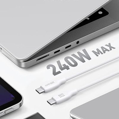 Durable. Fast Charging. Eco-Friendly. Anker USB-C to USB-C Cable (3 ft, 240W, Bio-Based) Durable. Fast Charging. Eco-Friendly. Anker USB-C to USB-C Cable (3 ft, 240W, Bio-Based)