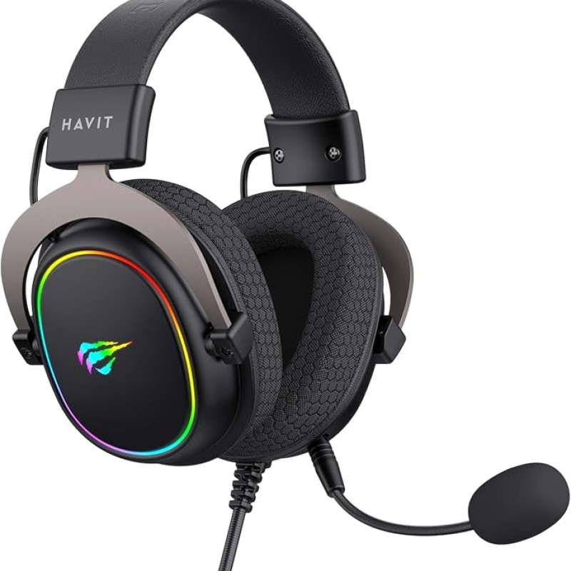 Havit H2002R Wired Gaming headphone black+ochre
