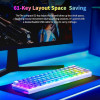 Havit KB903L Gaming keyboard 61 key Transparent white