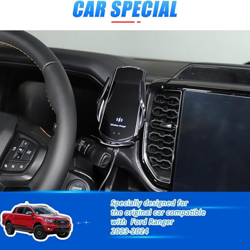 هافيت W3034 شاحن لاسلكي وحامل سيارة أسود