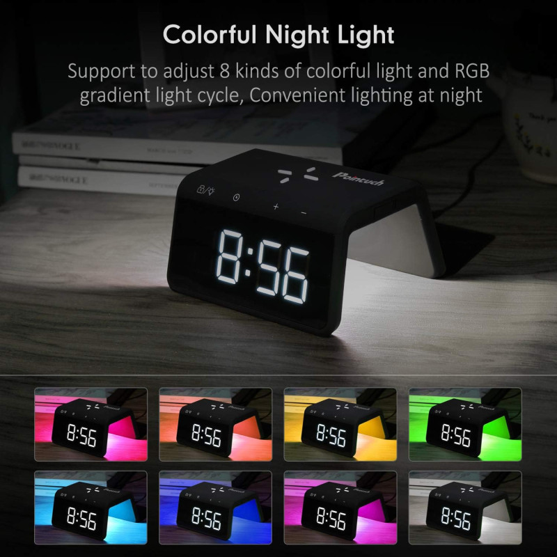 Havit W320 Wireless charger with marble clock