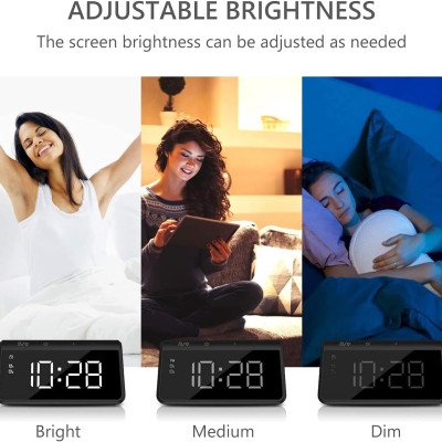 Havit W320 Wireless charger with marble clock