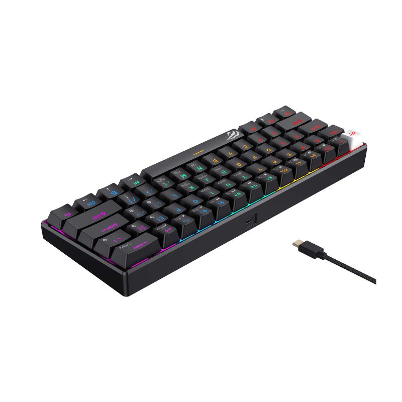 لوحة مفاتيح الألعاب الميكانيكية هافيت KB903L باللون الأسود