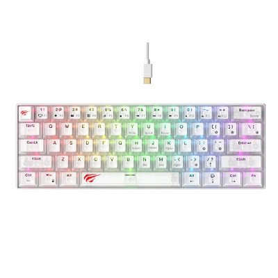 Havit KB903L Gaming keyboard 61 key Transparent white Havit KB903L Gaming keyboard 61 key Transparent white
